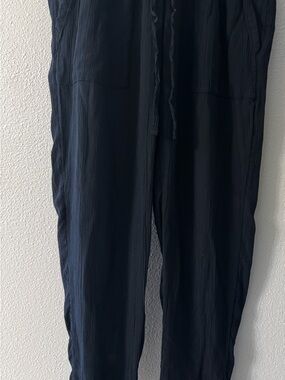 Prana Women's Cropped Ankle Linen-blend Pants in Black